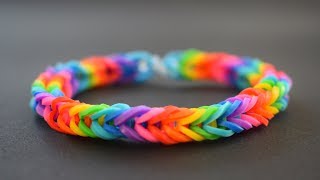 DIY  How to make Rainbow Loom Bracelet with your fingers  EASY TUTORIAL  Friendship Bracelet [upl. by Pfeifer362]