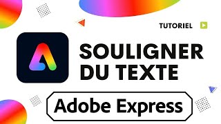 Comment souligner sur adobe express [upl. by Dulcinea]