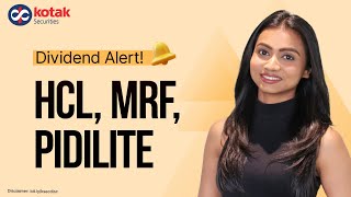 Upcoming Dividends HCL Pidilite MRF Exide Top Large Cap Stocks  Kotak Securities [upl. by Meill]