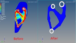 Topology optimization  optistruct hypermesh [upl. by Zenia]