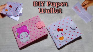 How to make cute paper wallet origami paper wallet tutorial DIY paper craft [upl. by Animor]