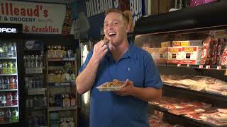 Acadiana Eats Billeauds Meat amp Grocery in Broussard Boudin [upl. by Derayne]