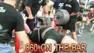 Ryan Kennelly Benches 860 [upl. by Corty]