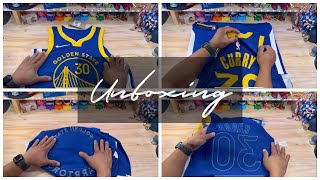 Stephen Curry Nike Authentic Golden State Warriors Icon Edition Jersey Blue NBA DriFit ADV [upl. by Nahshon776]