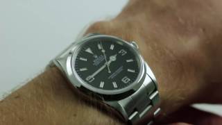 Rolex Explorer 14270 Black Dial Luxury Watch Review [upl. by Aicnorev22]