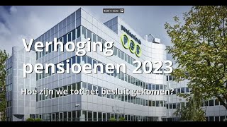 Pensioenfonds PGB toelichting verhoging pensioenen 2023 [upl. by Atinrahs]