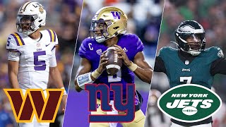 “JAYDEN DANIELS jugará para WASHINGTON”  GIANTS scouteando QB  REDDICK a JETS [upl. by Nosraep]