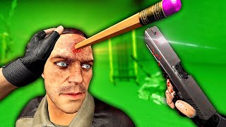 Shooting PENCILS Into Ragdolls  Hard Bullet VR Gameplay [upl. by Alleiram]