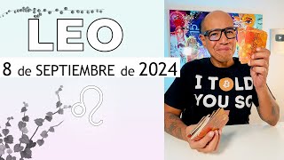 LEO  Horóscopo de hoy 8 de Septiembre 2024 [upl. by Etnohc2]