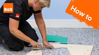 How to lay vinyl tiles amp carpet tiles part 3 tiling around obstacles [upl. by Ingemar]