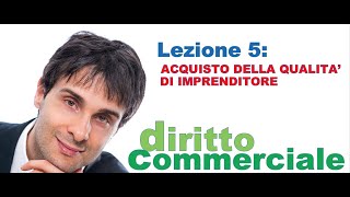 Diritto Commerciale Video Lezione n5 Lacquisto della qualità di imprenditore [upl. by Norri]