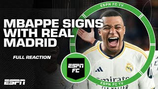 🚨 FULL REACTION 🚨 KYLIAN MBAPPE OFFICIALLY SIGNS WITH REAL MADRID  ESPN FC [upl. by Nyral247]