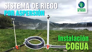 Sistema de Riego por Aspersion  Linea de Riego móvil 160 metros  Aspersores  Instalación Cogua 🇨🇴 [upl. by Campagna]