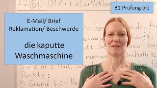 B1 Brief schreiben  EMail  Prüfung  Reklamation  Beschwerde  Deutsch lernen  learn german [upl. by Zaslow]