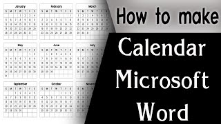 MS Word Tutorial Microsoft Word Calendar 2020 Calendar Design Ideas Word Monthly Calendar 2020 [upl. by Akinnor]