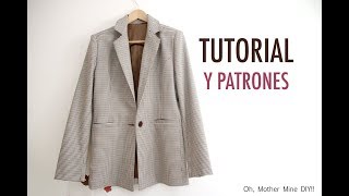 Chaqueta Blazer para mujer patrones gratis [upl. by Salis]