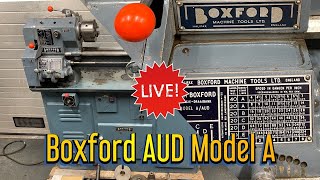 Boxford AUD Model A power cross feed Lathe Metalworking [upl. by Alphonsa]