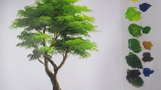 How to paint a tree in Acrylics lesson 5 [upl. by Rosena319]