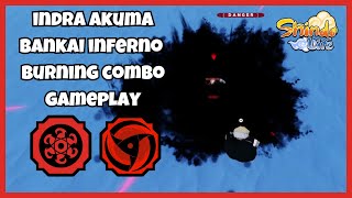 Indra Akuma amp Bankai Inferno  INFINITY BURNING  Shindo Life Competitive Gameplay 17 [upl. by Anahs]