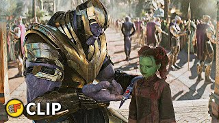 Thanos Meets Young Gamora  Flashback Scene  Avengers Infinity War 2018 IMAX Movie Clip HD 4K [upl. by Oalsinatse698]