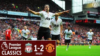 Premier League Classics  Liverpool 12 Manchester United  Rafael amp Van Persie seal the win in 2012 [upl. by Eniamsaj]