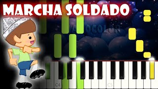 Marcha Soldado  Piano Cover  Tutorial  Karaoke [upl. by Noid259]