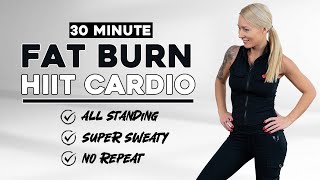 30 MIN FULL BODY FAT BURN HIIT Ab Core Arm Back Leg Thigh amp Cardio All Standing [upl. by Annohsed837]