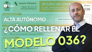 🖋 Cómo rellenar el MODELO 036  Alta Autónomos en Hacienda 2024 [upl. by Calva]