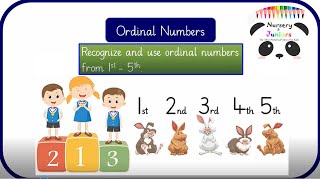 Ordinal Number Video Lesson for Kindergarten and Nursery [upl. by Anwat]