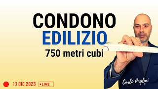 CONDONO EDILIZIO 750 metri cubi limite volumetrico L 72494 e 32603 [upl. by Naujd]