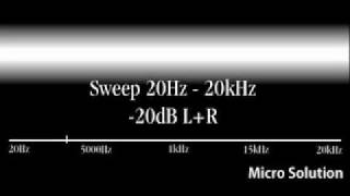 周波数テストトーン 1kHz Sweep 20Hz  20kHz [upl. by Ancier327]