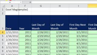 Excel Magic Trick 783 Date Functions amp Formulas 17 Examples [upl. by Delsman]