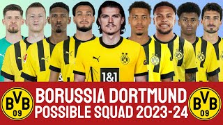 Borussia Dortmund Possible Squad 202324 With Marcel Sabitzer  BORUSSIA DORTMUND  BUNDESLIGA [upl. by Iaj]