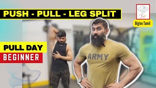 PULL DAY  Beginners Push Pull Leg Split  Biglee Tamil [upl. by Neeluqcaj]