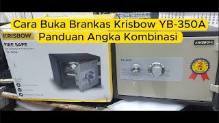 Cara Buka Brankas Krisbow YB350A Panduan Angka Kombinasi  kanan 4x kiri 3x kanan 2x kiri 1x [upl. by Sidnal]