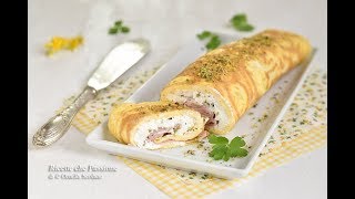 Rotolo di frittata con ricotta e mortadella  Ricette che Passione [upl. by Ayama]