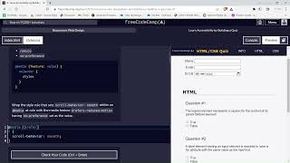 free code camps Learn accessibility by building a Quiz step67 [upl. by Rockwood]