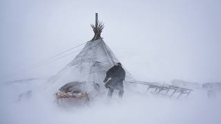 EXTREME 49° Solo Camping 4 Days  Snowstorm amp Winter Camping in a Snowstorm HOT TENT [upl. by Zinah]