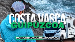 COSTA VASCA en AUTOCARAVANA 🚐 FLYSCH de ZUMAIA desde el MAR [upl. by Aznecniv]