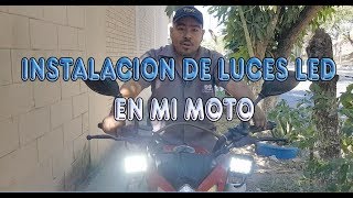 instalación de halogenas led para moto paso a paso [upl. by Denys]