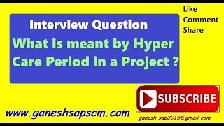 What is meant by Hypercare period in a Project sapimplementation sapjobs sapmarket sapsupport [upl. by Esele910]