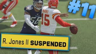 Ronald Jones Suspended For Game Vs Mahomes Madden 20 Tennessee Titans Online Franchise Ep11 [upl. by Salta]