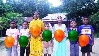 Outdoor Fun With Flower Balloon And Learn Colors For Kids  Balloon Family Show Ep34 [upl. by Hoenack]