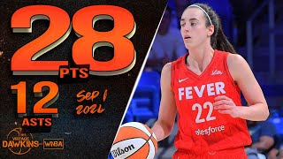 Caitlin Clark Drops 28 Pts x 12 Asts vs Wings 🔥  September 1 2024 [upl. by Snave]