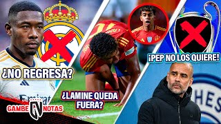 ¡TRAGEDIA¿Alaba podría nunca volverLamine es BAJAEl rival que no quiere Pep en CHAMPIONS LEAGUE [upl. by Dymphia981]