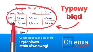 Stężeniowa STAŁA RÓWNOWAGI  Matura z chemii 2022  Często popełniane błędy 1 [upl. by Brufsky99]