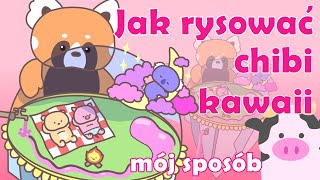 Mój sposób na RYSOWANIE chibi i kawaii postaci zwierzątek 🎨 Krita [upl. by Anyaled]