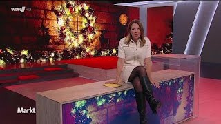 Catherine Vogel in High Heeled Leather Knee Boots  WDR Markt 7122022 720p [upl. by Irac]