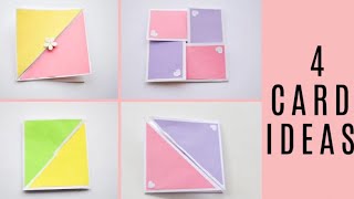 4 Easy Scrapbook Card Making Ideas  How to make Lapbook Cards  Surprise Card Ideas [upl. by Nedle846]