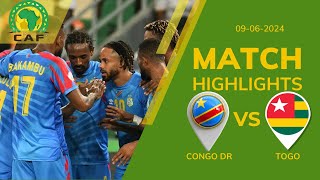 CONGO DR 1 0 TOGO CAF WC QUALIFICATION 1ST ROUND  EXTENDED HIGHLIGHTS  090624 [upl. by Liliane]